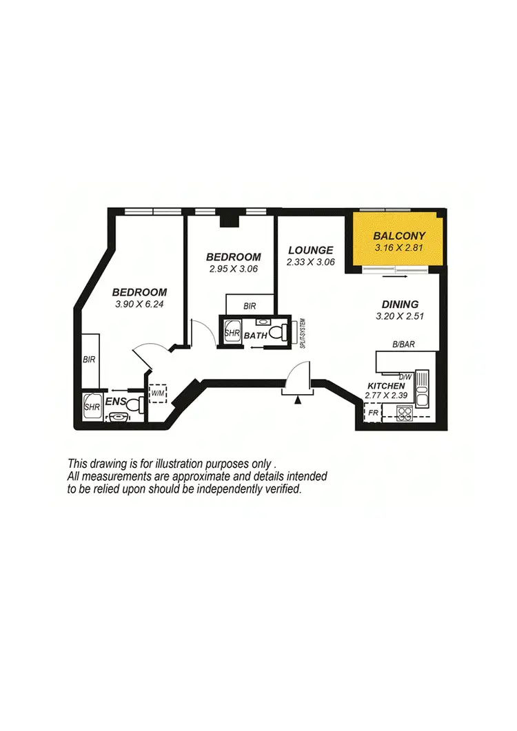 Floorplan of Homely apartment listing, 181/65 King William St (18th Floor), Adelaide SA 5000