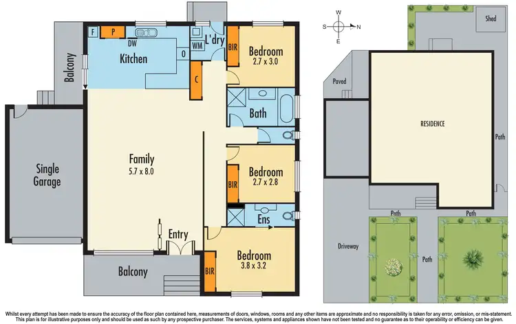 Floorplan of Homely unit listing, 1/7 Charles Avenue, Hallam VIC 3803
