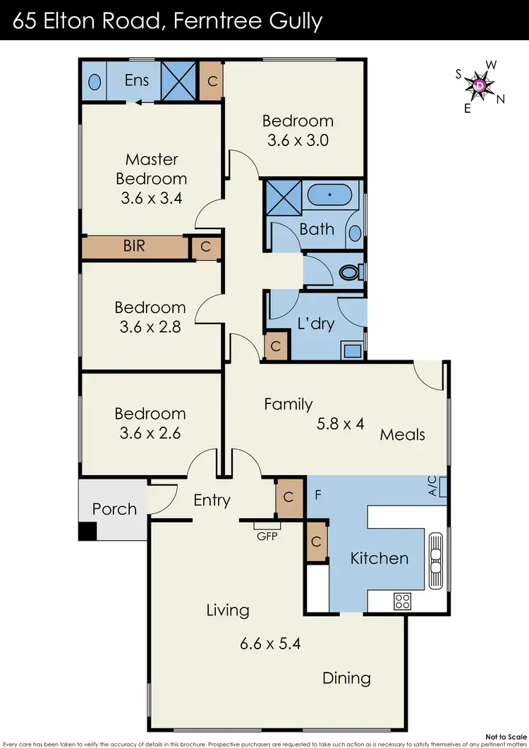 Floorplan of Homely house listing, 65 Elton Road, Ferntree Gully VIC 3156