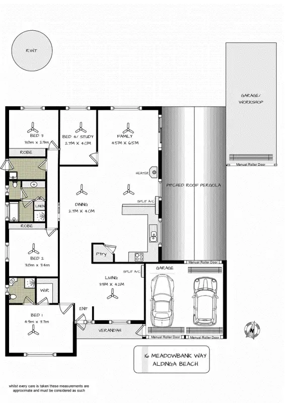 Floorplan of Homely house listing, 16 Meadow Bank Way, Aldinga Beach SA 5173