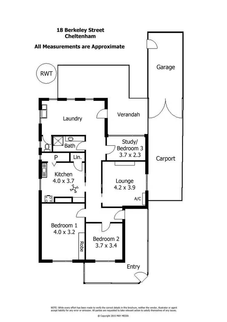 Floorplan of Homely house listing, 18 Berkeley Street, Cheltenham SA 5014