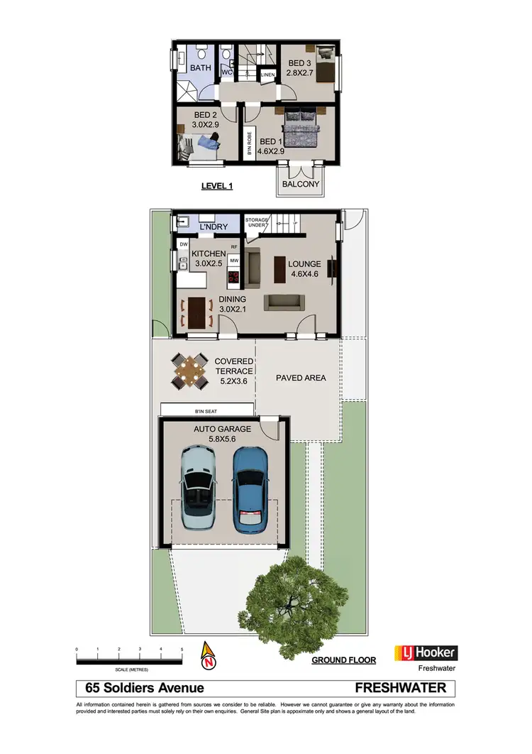 Floorplan of Homely townhouse listing, 65 Soldiers Avenue, Freshwater NSW 2096