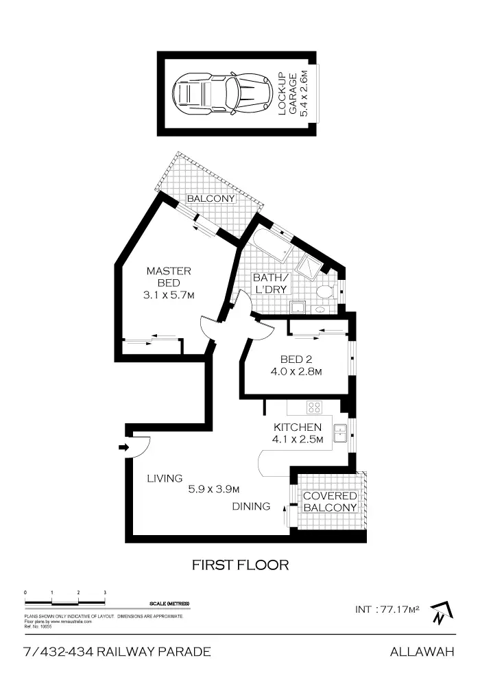 Floorplan of Homely apartment listing, 7/432-434 Railway Parade, Allawah NSW 2218