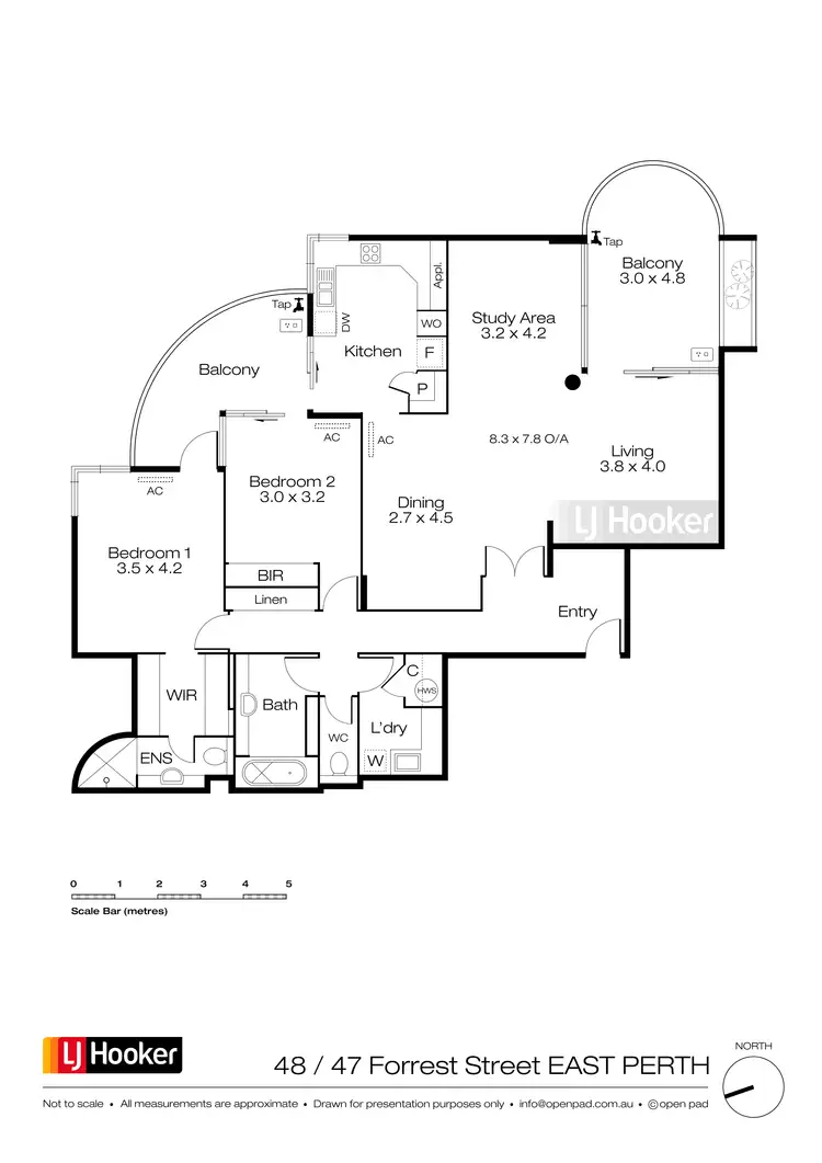 Floorplan of Homely apartment listing, 48/47 Forrest Avenue, East Perth WA 6004