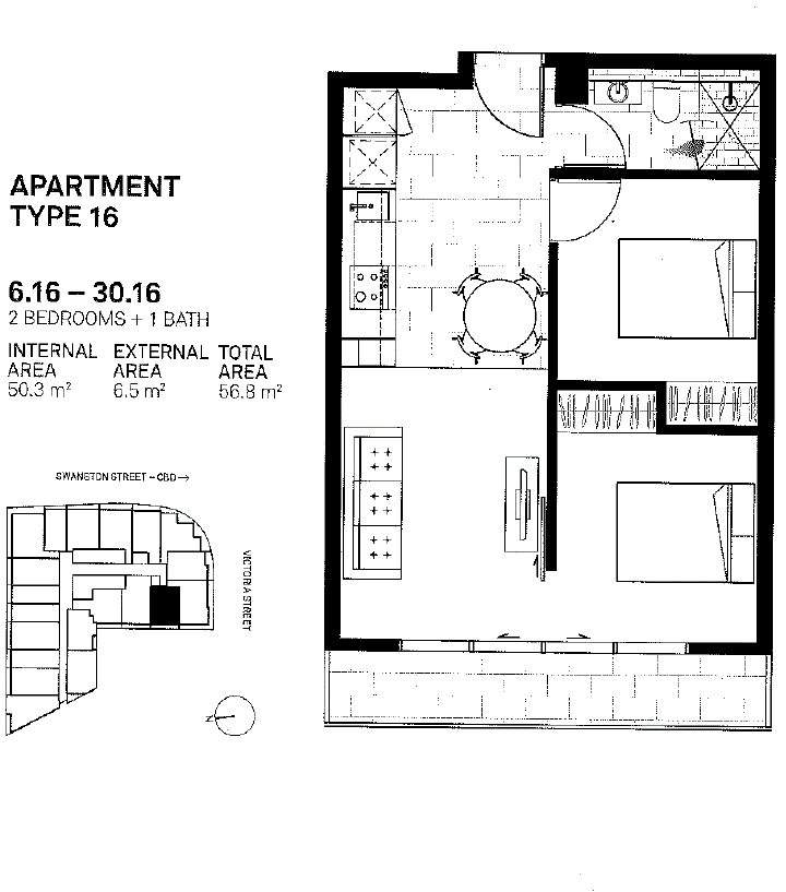 Floorplan of Homely apartment listing, 2716/551 Swanston Street, Carlton VIC 3053