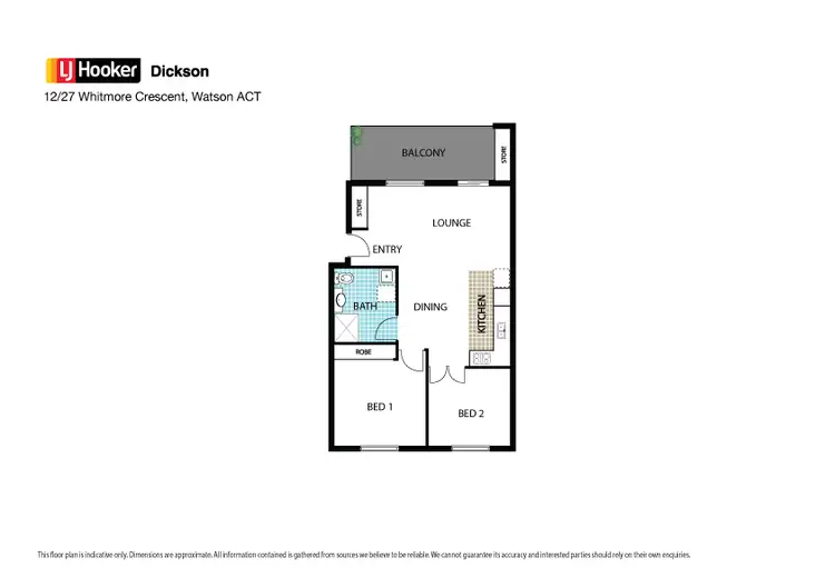 Floorplan of Homely apartment listing, 12/27 Whitmore Crescent, Watson ACT 2602