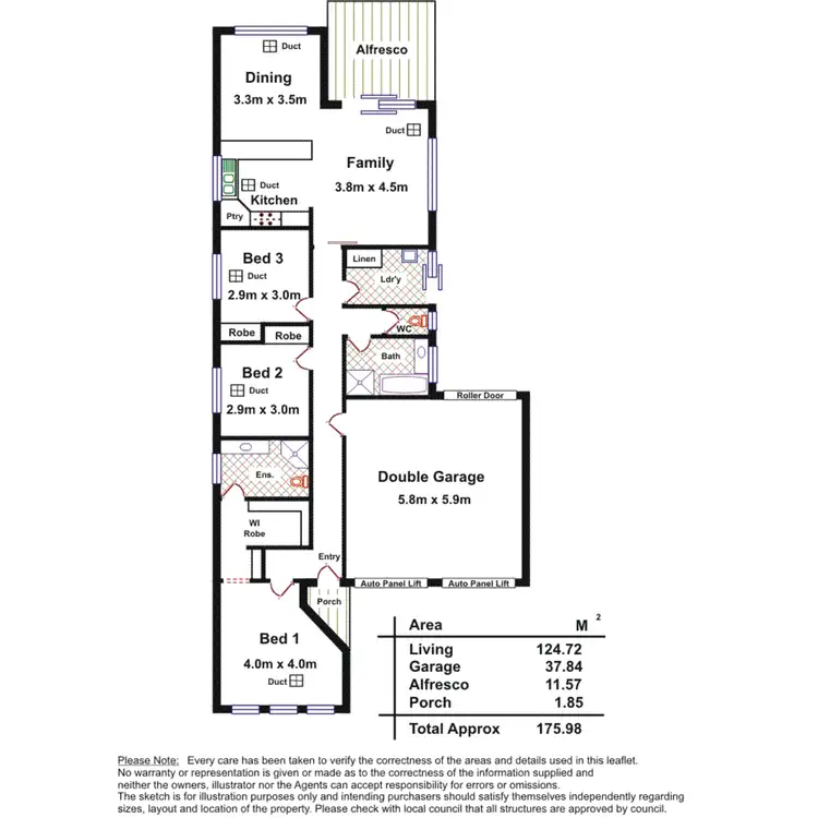 Floorplan of Homely house listing, 1A Riddell Road, Holden Hill SA 5088
