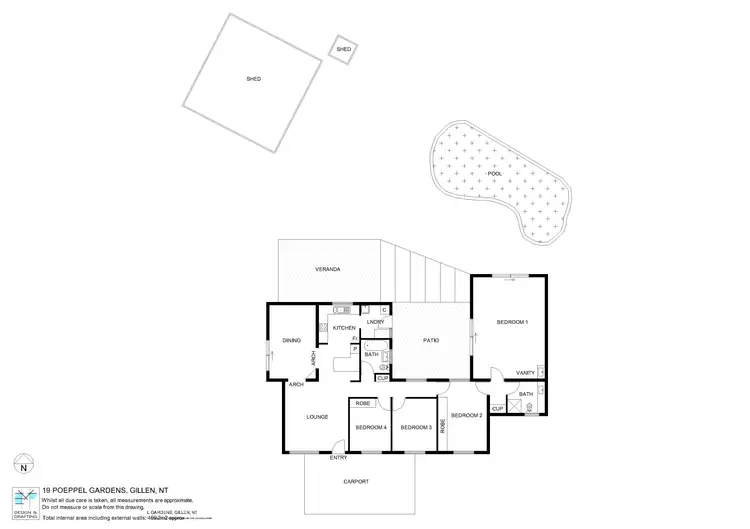 Floorplan of Homely house listing, 19 Poeppel Gardens, Alice Springs NT 870