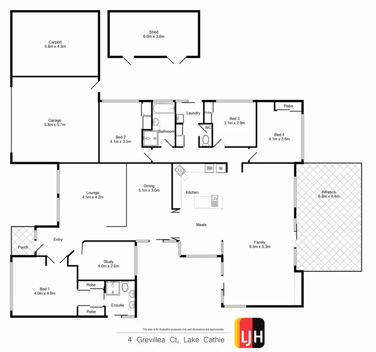 Floorplan of Homely house listing, 4 Grevillea Court, Lake Cathie NSW 2445