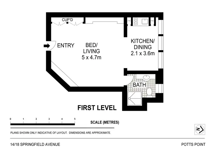 Floorplan of Homely apartment listing, 14/18 Springfield Avenue, Potts Point NSW 2011