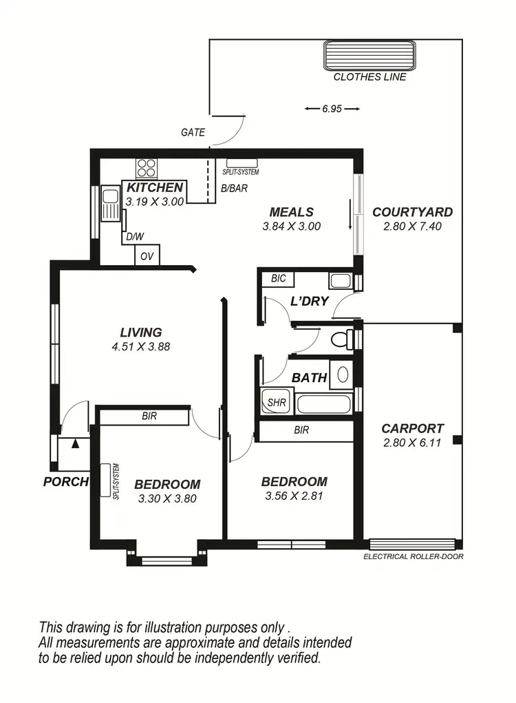 Floorplan of Homely unit listing, 1/15 Clark Avenue, Glandore SA 5037