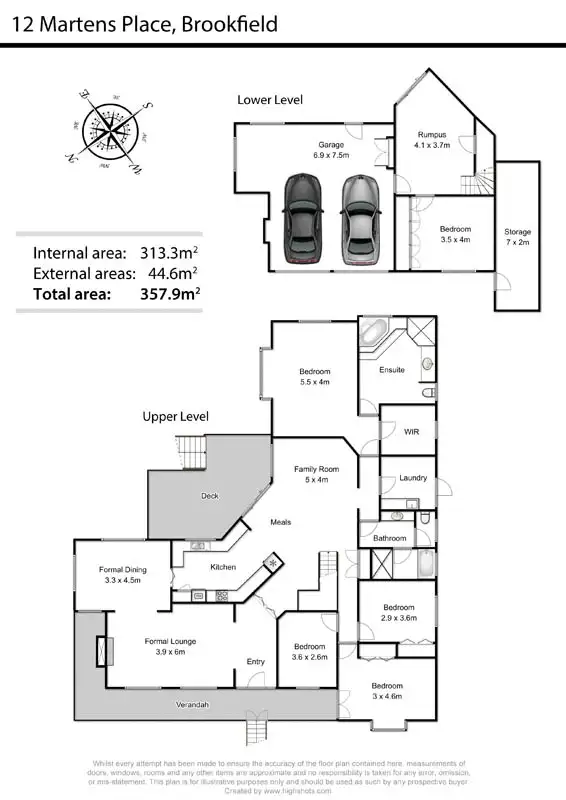 Floorplan of Homely house listing, 12 Martens Place, Brookfield QLD 4069