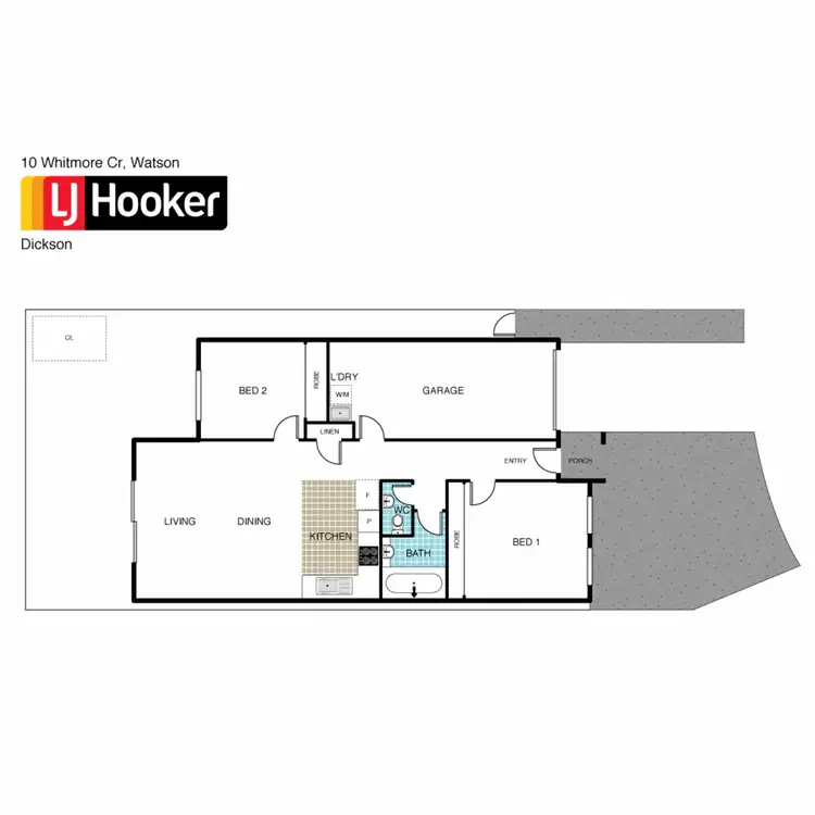 Floorplan of Homely house listing, 10 Whitmore Crescent, Watson ACT 2602