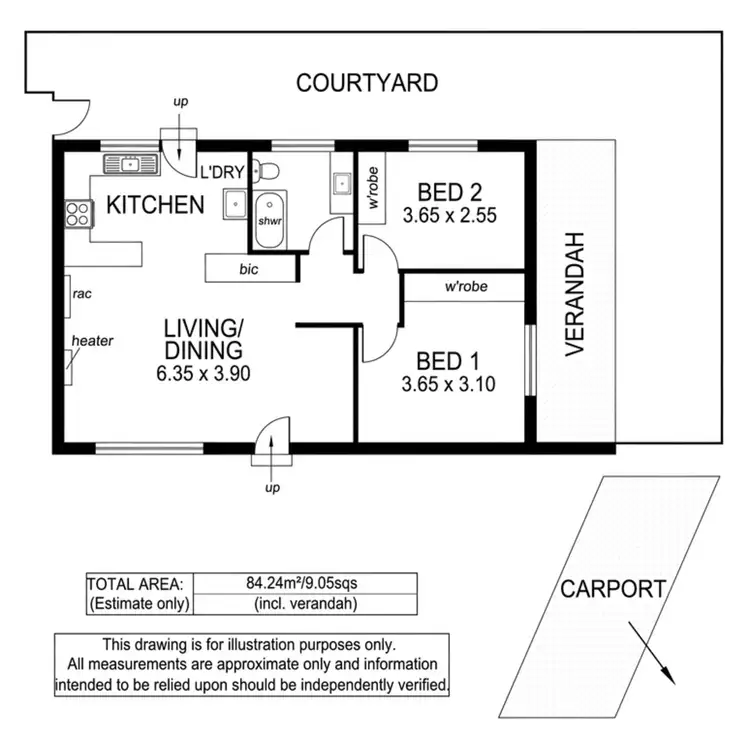 Floorplan of Homely unit listing, 4/200A Diagonal Road, Warradale SA 5046