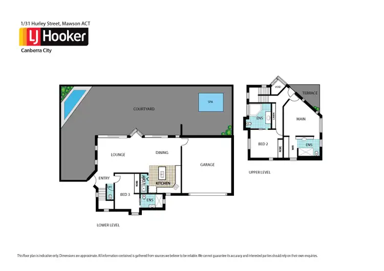 Floorplan of Homely townhouse listing, 1/31 Hurley Street, Mawson ACT 2607