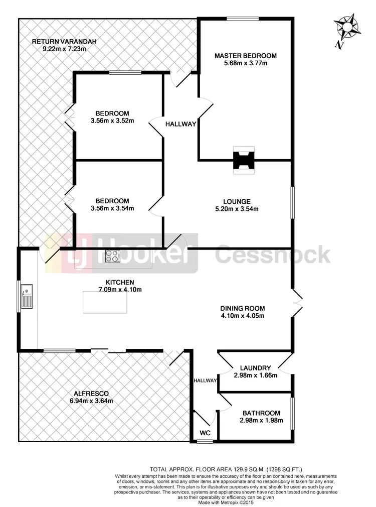 Floorplan of Homely house listing, 56 Hall Street, Cessnock NSW 2325
