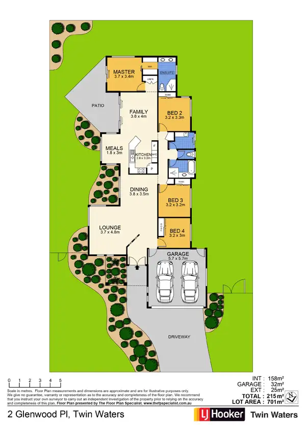 Floorplan of Homely house listing, 2 Glenwood Place, Twin Waters QLD 4564