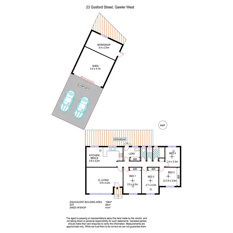 Floorplan of Homely house listing, 23 Gosford Street, Gawler West SA 5118