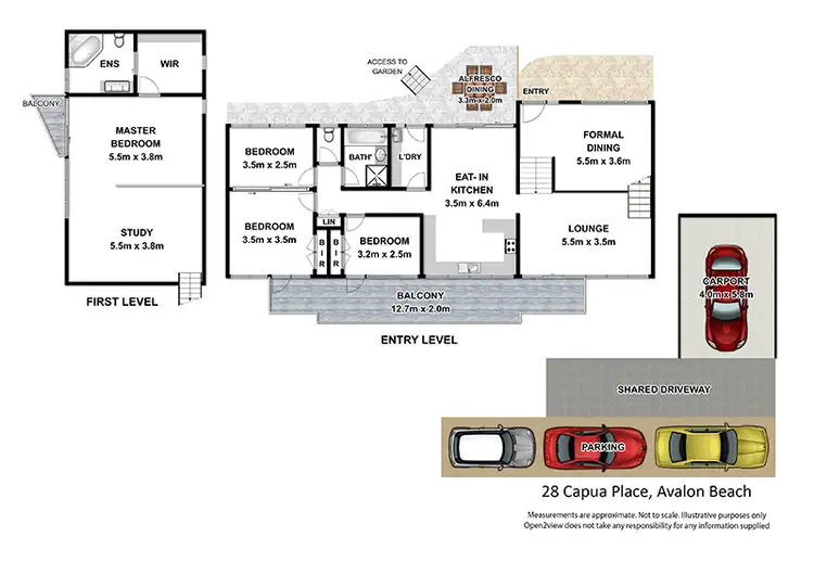 Floorplan of Homely house listing, 28 Capua Place, Avalon Beach NSW 2107