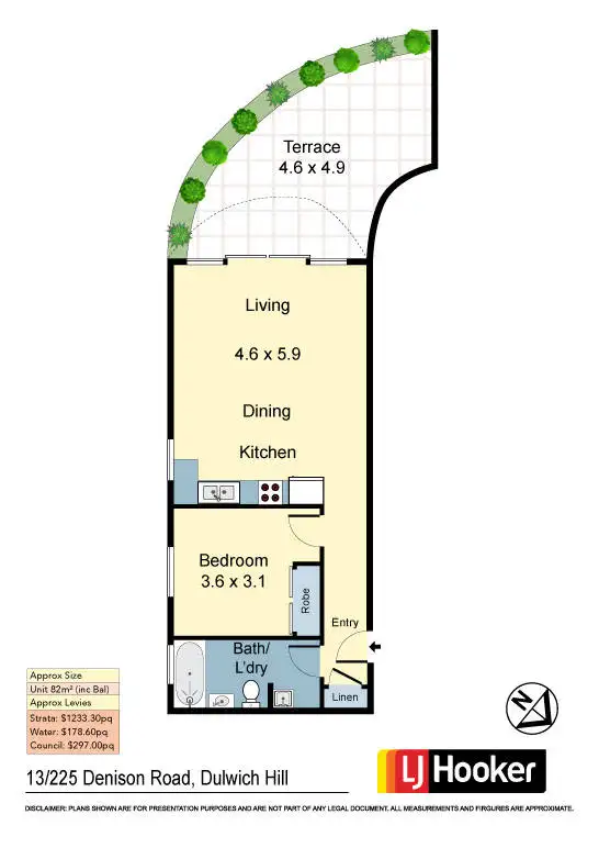 Floorplan of Homely unit listing, 13/225-227 Denison Road, Dulwich Hill NSW 2203
