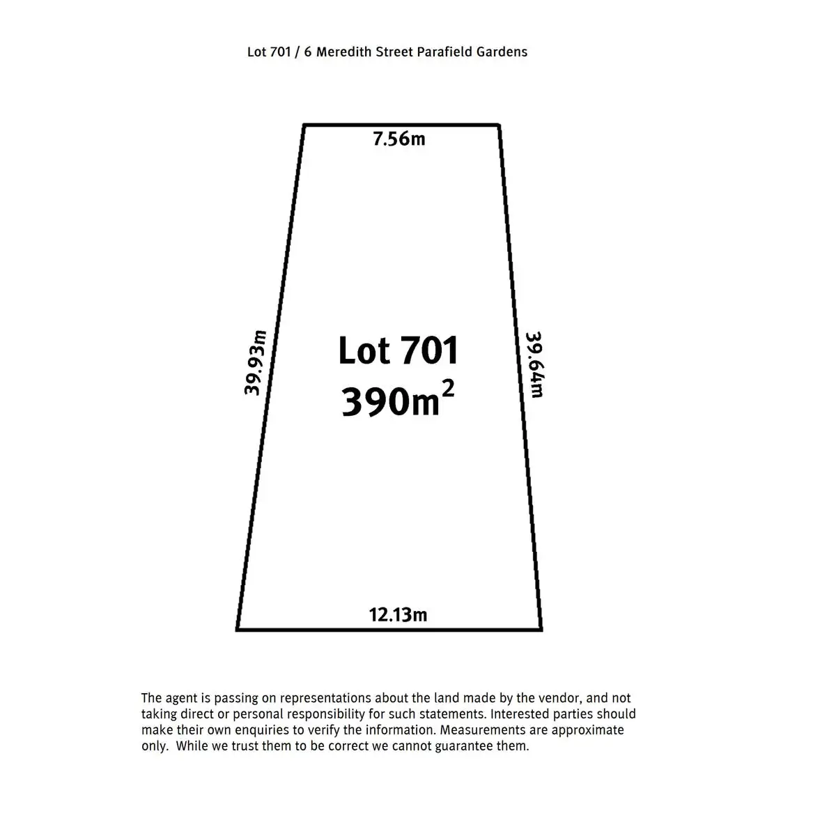 Floorplan of Homely land listing, Lot 701/6 Meredith Street, Parafield Gardens SA 5107