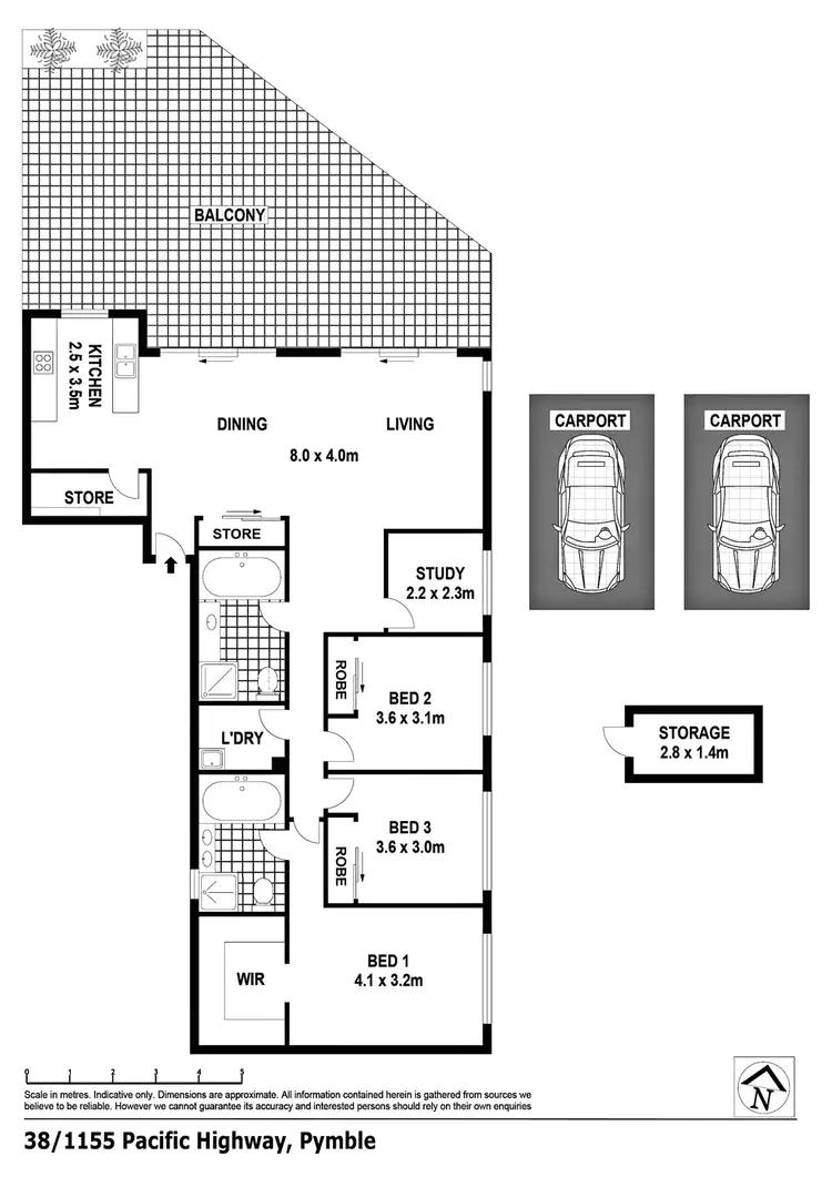 Floorplan of Homely apartment listing, 38/1155 Pacific Highway, Pymble NSW 2073
