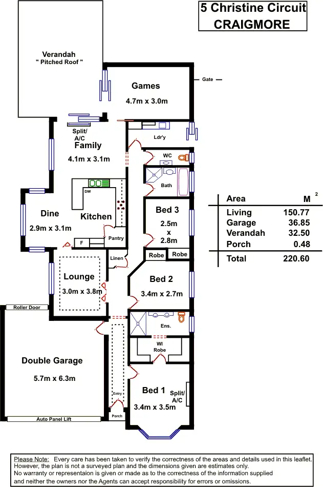 Floorplan of Homely house listing, 5 Christine Circuit, Craigmore SA 5114