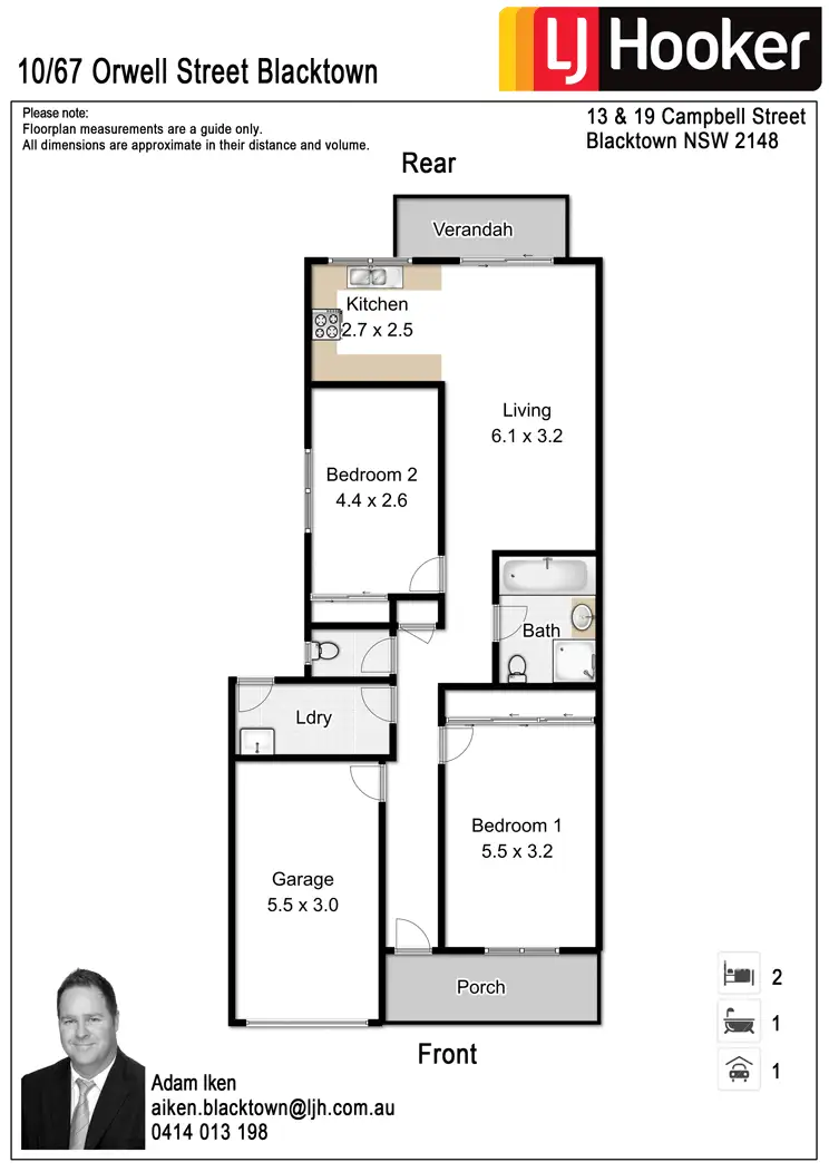 Floorplan of Homely villa listing, 10/67 Orwell Street, Blacktown NSW 2148