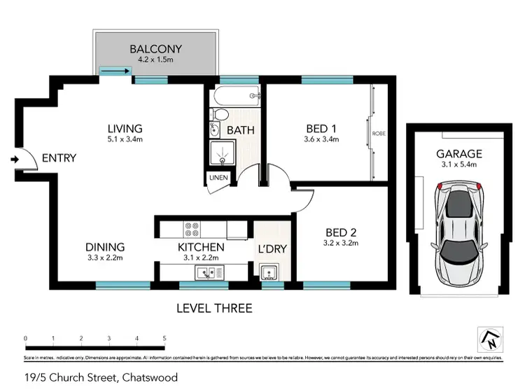 Floorplan of Homely apartment listing, 19/5 Church Street, Chatswood NSW 2067