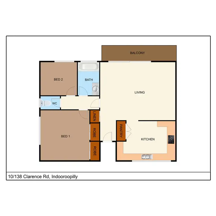 Floorplan of Homely unit listing, 10/138 Clarence Road, Indooroopilly QLD 4068