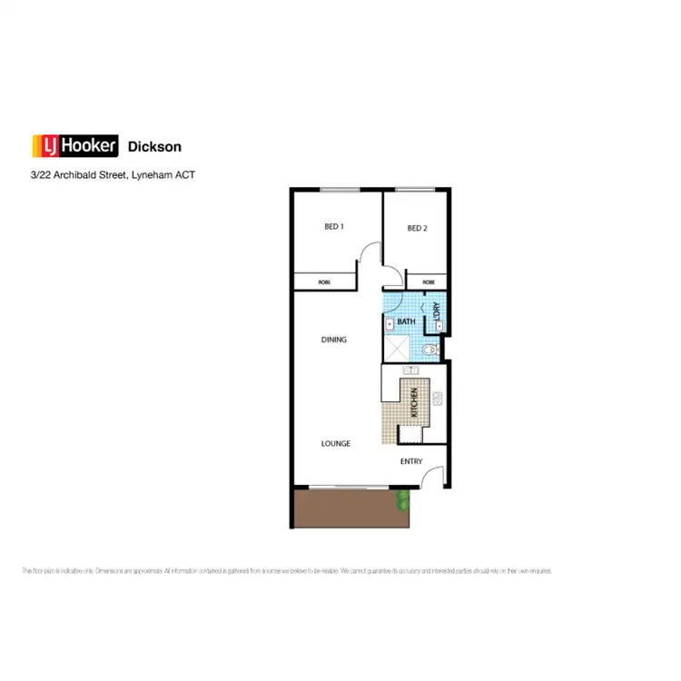 Floorplan of Homely unit listing, 3/22 Archibald Street, Lyneham ACT 2602