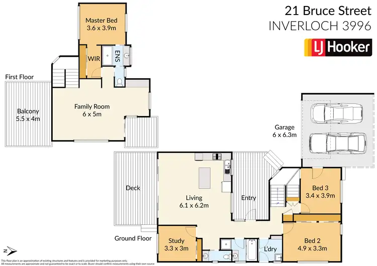 Floorplan of Homely house listing, 21 Bruce Street, Inverloch VIC 3996