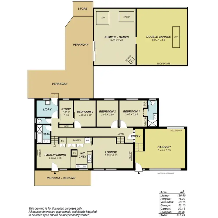 Floorplan of Homely house listing, 35 Taworri Road, Fairview Park SA 5126