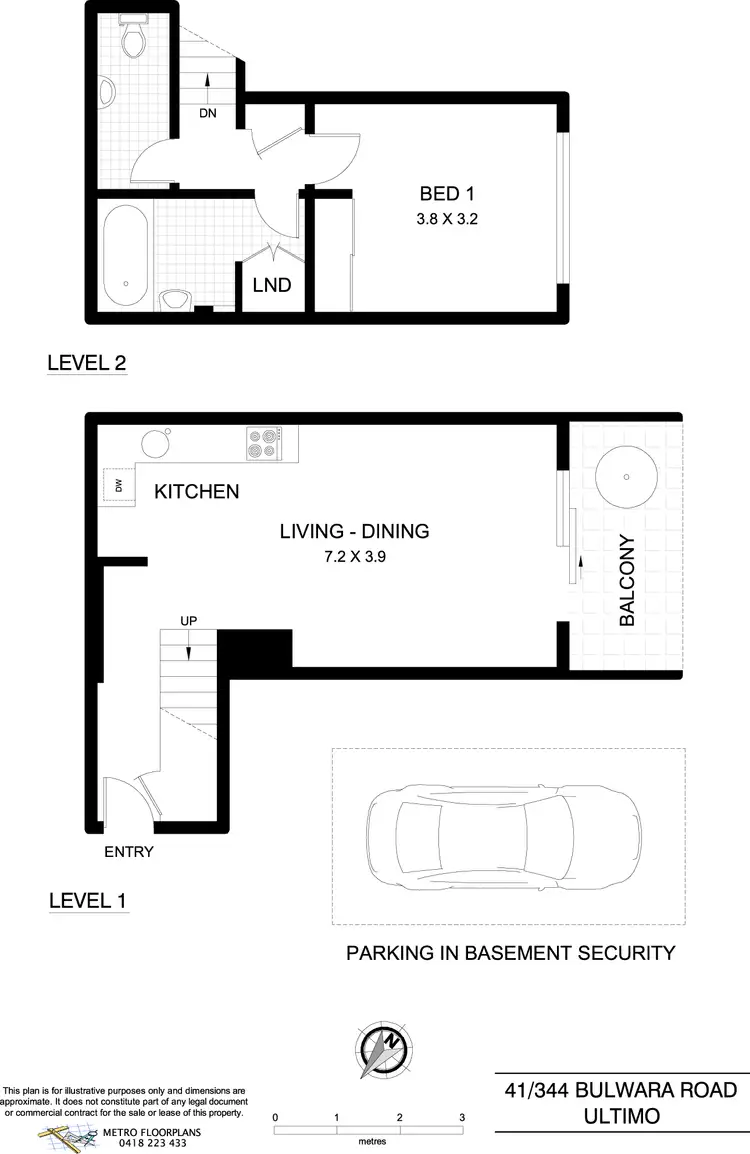 Floorplan of Homely apartment listing, 41/344 Bulwara Road, Ultimo NSW 2007