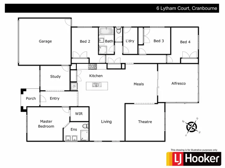 Floorplan of Homely house listing, 6 Lytham Court, Cranbourne VIC 3977