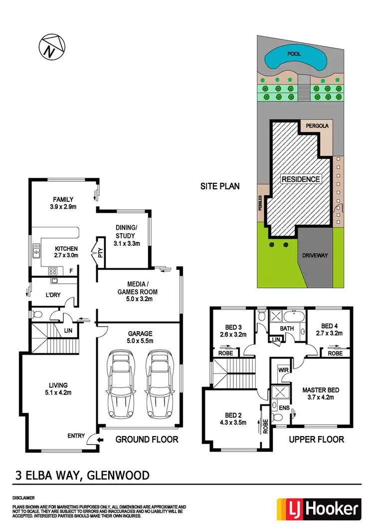Floorplan of Homely house listing, 3 Elba Way, Glenwood NSW 2768