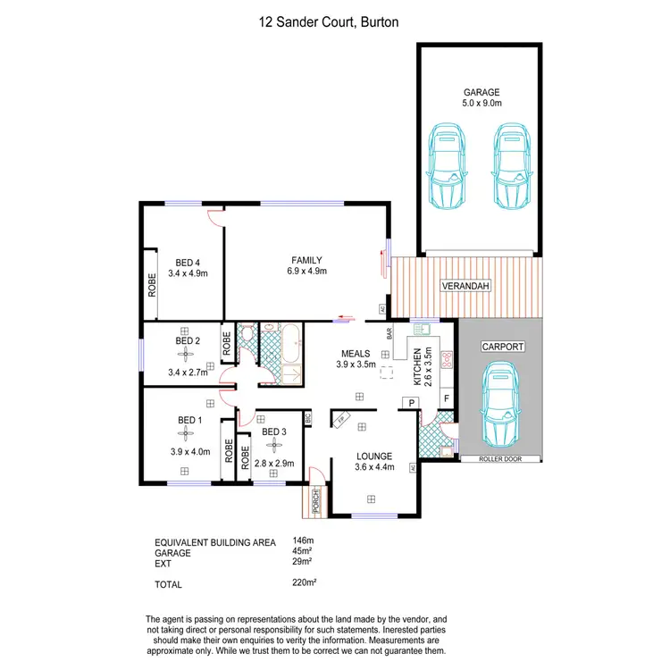 Floorplan of Homely house listing, 12 Sander Court, Burton SA 5110
