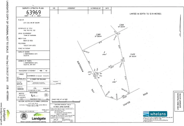 Floorplan of Homely land listing, 2 Burtenshaw Way, Calista WA 6167