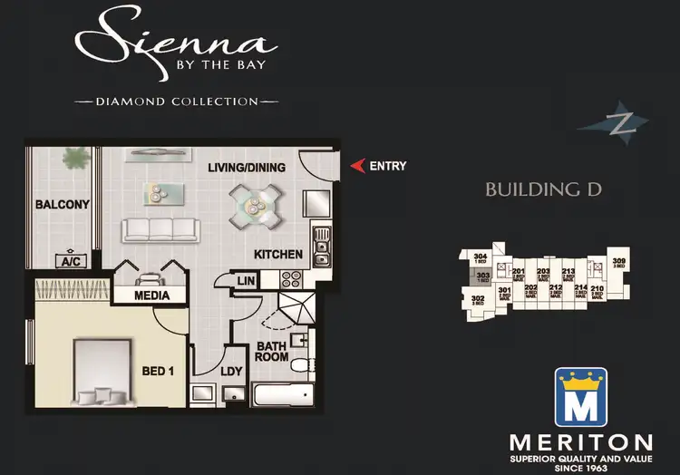 Floorplan of Homely unit listing, 303/8B Mary Street, Rhodes NSW 2138