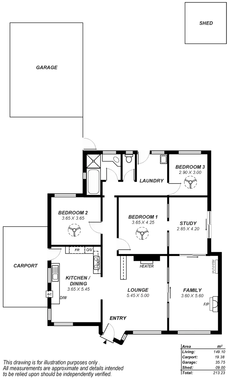 Floorplan of Homely house listing, 12 Wavell Street, Broadview SA 5083
