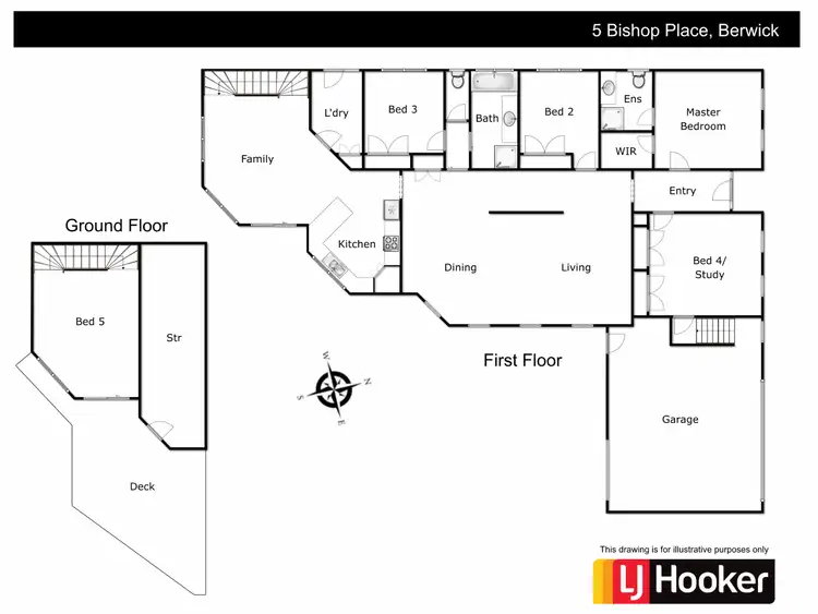 Floorplan of Homely house listing, 5 Bishop Place, Berwick VIC 3806