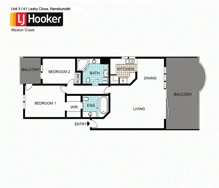 Floorplan of Homely unit listing, 3/41 Leahy Close, Narrabundah ACT 2604