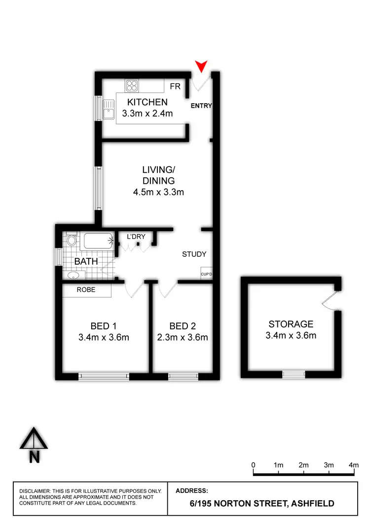 Floorplan of Homely unit listing, 6/195 Norton Street, Ashfield NSW 2131