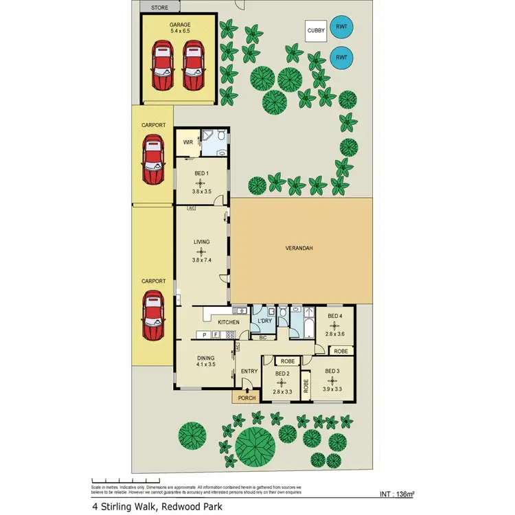 Floorplan of Homely house listing, 4 Stirling Walk, Redwood Park SA 5097