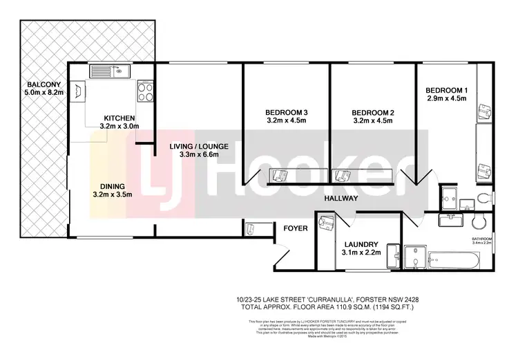 Floorplan of Homely unit listing, 10/23-25 Lake Street 'Curranulla', Forster NSW 2428