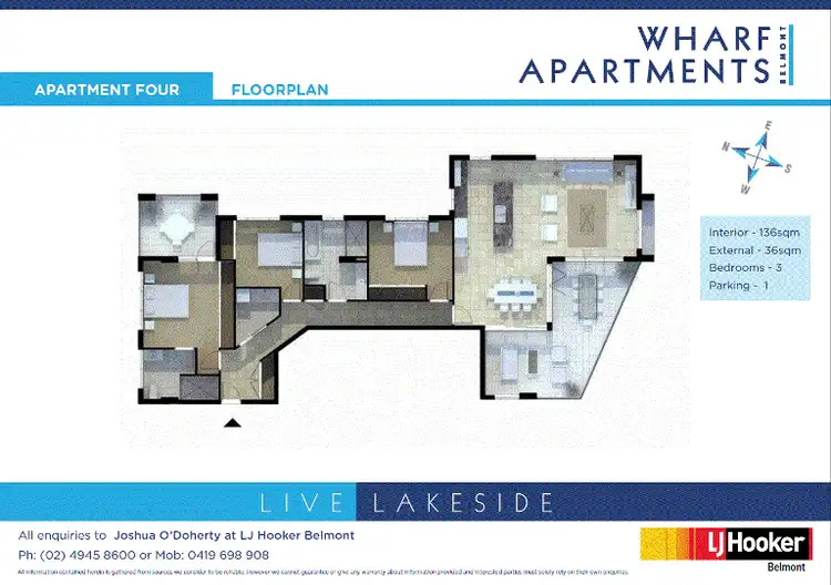 Floorplan of Homely apartment listing, 4/58 Brooks Parade, Belmont NSW 2280