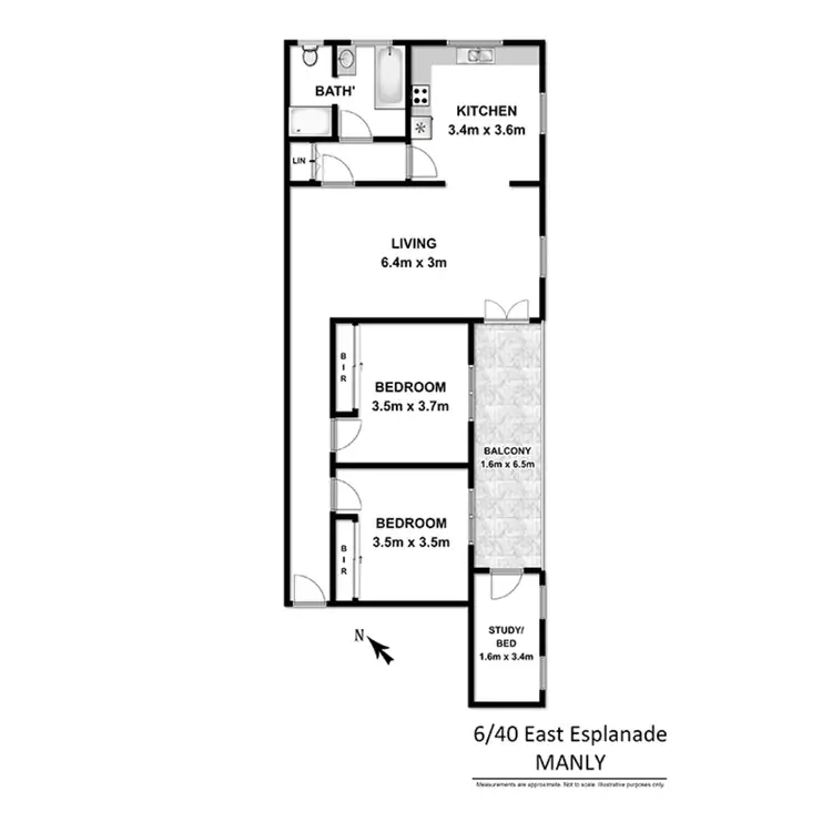 Floorplan of Homely apartment listing, 6/40 East Esplanade, Manly NSW 2095