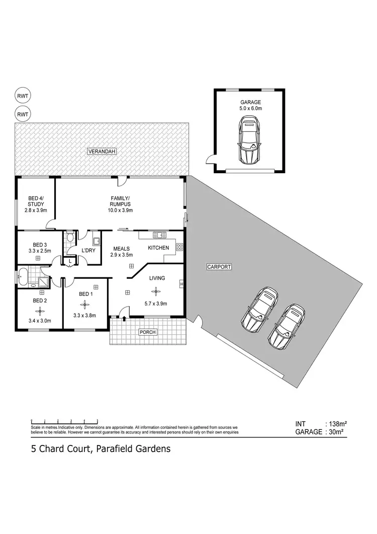 Floorplan of Homely house listing, 5 Chard Court, Parafield Gardens SA 5107
