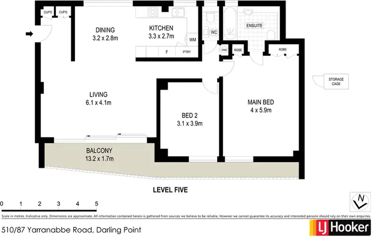 Floorplan of Homely apartment listing, 510/87-97 Yarranabbe Road, Darling Point NSW 2027