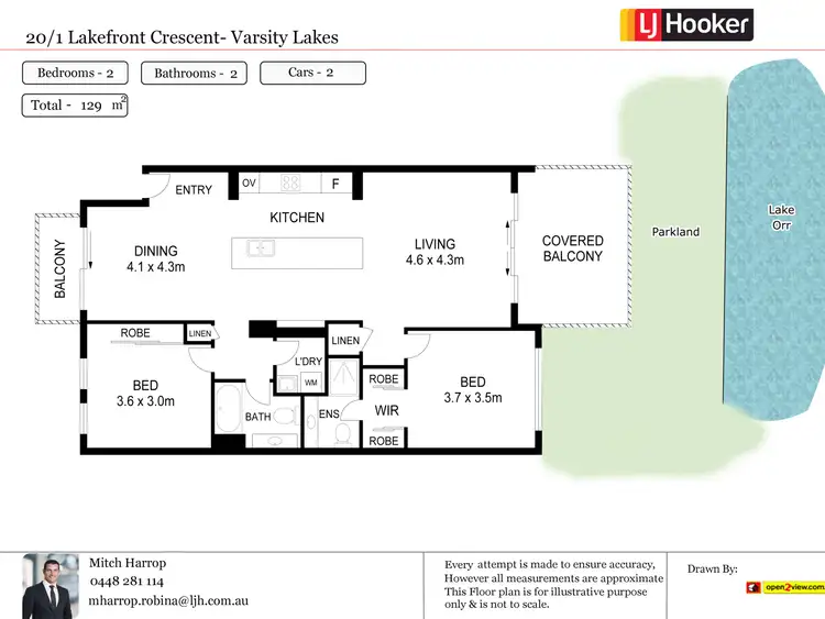Floorplan of Homely unit listing, 20/1 Lakefront Crescent, Varsity Lakes QLD 4227